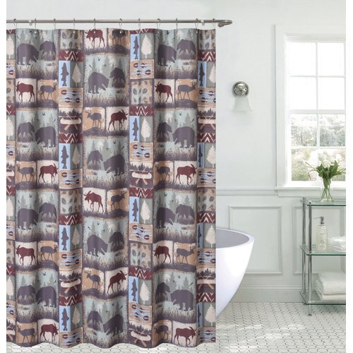 Loon Peak® Chauntae It's a Wildlife Patchwork Animal Bear Moose Nature